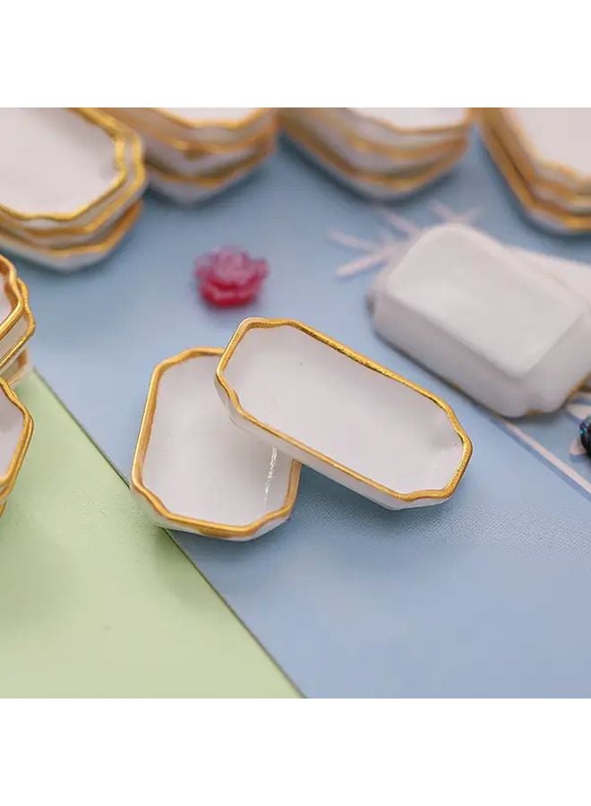 2pcs Miniature Resin Food Plates Realistic Dollhouse Kitchenware Decor Tiny Tableware Craft Supplies - Image 5
